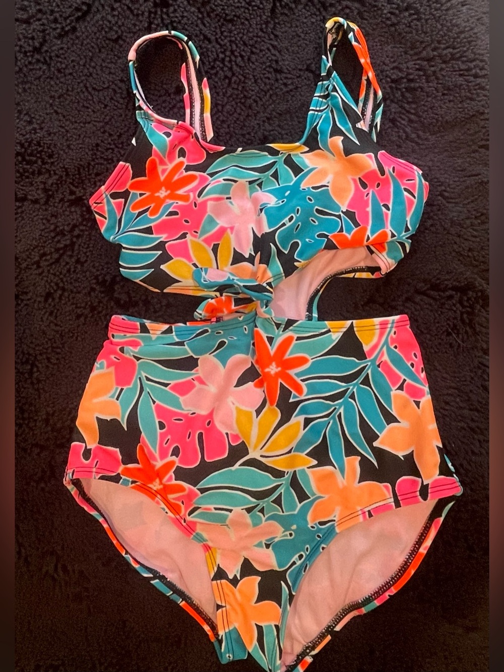 ArtClass Tropical Cut Out Swimsuit 6/6x